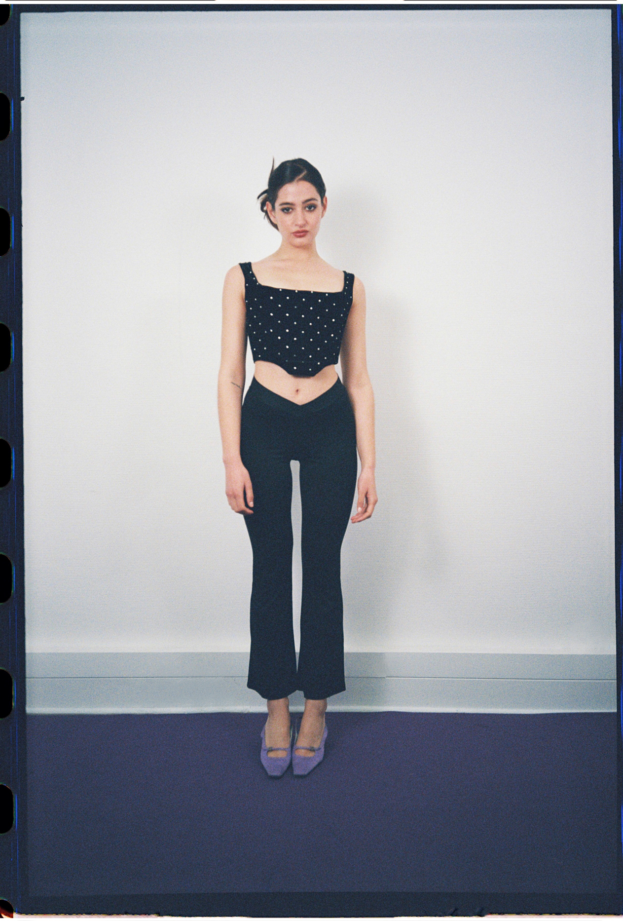 Classic Corset - black velvet - Image 3
