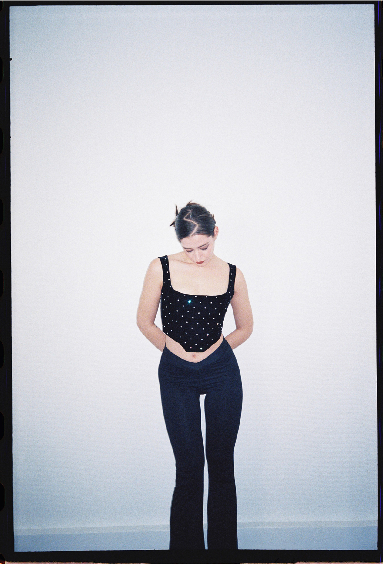Classic Corset - black velvet - Image 4